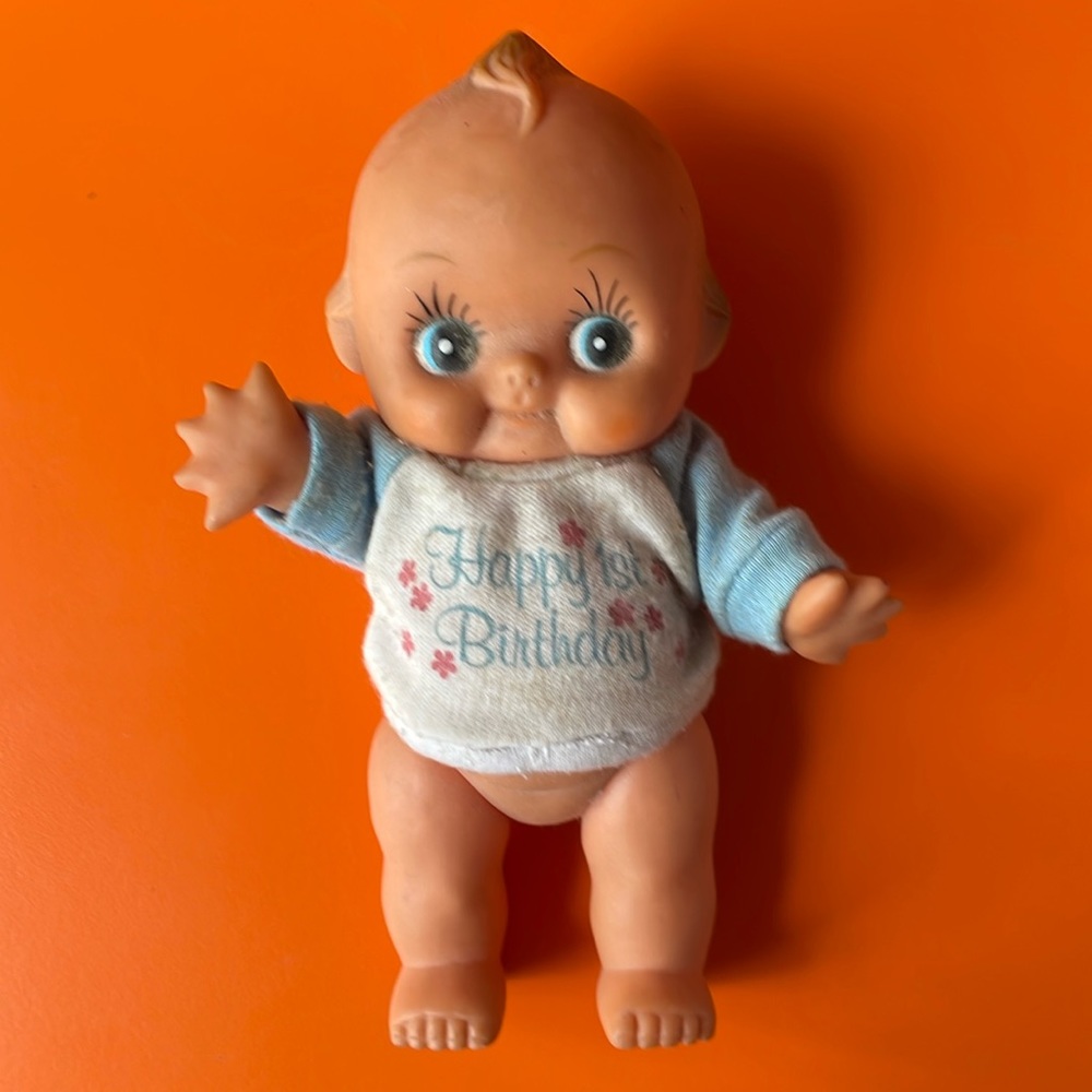 60’s Kewpie Doll in Happy 1st Birthday Shirt